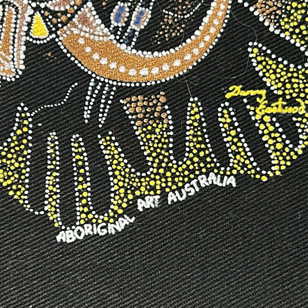 Uluru Aboriginal Art AUSTRALIA PRINT + Survival of the Kangaroos on Cotton Mat